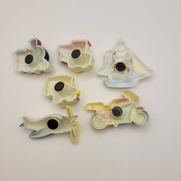 Vintage Refrigerator Magnets Kids TRAVEL, VEHICLES plane, train, boat, truck - Picture 4 of 4